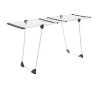 5five Étendoir à linge Sinaï 17 – extensible pliant, tubes extensibles 17 m – Blanc