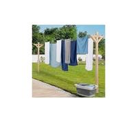 IDMarket – Étendoir à linge extérieur Madera – Capacité 12 m – Bois