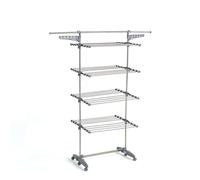 Séchoir à linge étendoir multifonction 30M EXTRA 4 niveaux Gris et Inox