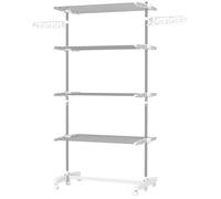 Étendoir à linge mobile - TRUXEN8 - HOMCOM - Pliable - Roulettes - Ailes latérales réglables