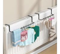 Étendoir à linge multifonction avec crochets amovibles, construction en fer robuste pour une suspension sûre, organisateur de linge peu encombrant pour la maison ou l'extérieur