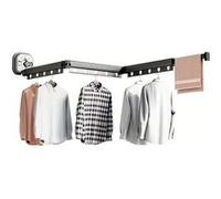 Étendoir à linge mural Extensible PYTHON Noir Aluminium 125cm Noir