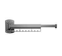 Étendoir à linge mural rétractable à fixation murale pour petits espaces, cintre pliable robuste, design pliable peu encombrant, alliage d'aluminium (gris D)