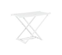vidaXL Étendoir à linge pliable Blanc Plastique