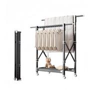 Étendoir à Linge Pliable, réglable et antidérapant pour Un séchage à l'air libree à l'air Libre sécurisé à l'intérieur comme à l'extérieur, idéal pour Le Linge, Les draps et Les Chaussettes.