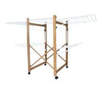 Etendoir à linge pliable USHUAIA Bois Aluminium 32m G