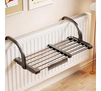 Étendoir à Linge Portable pour Balcon, Séchoir à Linge Rétractable pour Radiateur, Tablette Radiateur Sans Percer, pour Suspendre Chaussettes, Vêtements et Serviettes(35*42-72cm/14*16.5-28in)