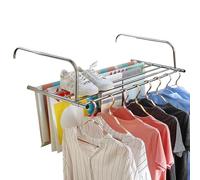 Étendoir À Linge pour Balcon - Porte-Serviettes Extensibles, Étendoirs À Vêtements avec Rotation À 360 Degrés, Supports De Séchage De Vêtements Muraux pour Chaussettes, sous-vêtements