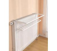 Étendoir à Linge réglable pour radiateur, en Fer épais avec Crochets rétractables, Facile à Installer, pour Suspendre Chaussettes, vêtements et Chaussures (Lait, 55 x 15 cm / 21,5 x 5,9 po)