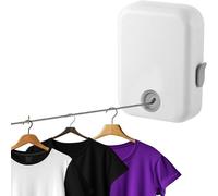 Étendoir à linge rétractable pour intérieur étendoir mural robuste réglable blanc