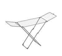 Étendoir à Linge, Séchoir Pliable, 50 x 182 x 102,5 cm, avec Barres, Support de Séchage sur Pieds, Utilisation Intérieure/Extérieure, Draps et Vêtements, Gris [Espace de séchage optimisé] Simplifiez l