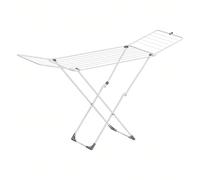 Étendoir à Linge, Séchoir Pliable, 50 x 182 x 102,5 cm, avec Barres, Support de Séchage sur Pieds, Utilisation Intérieure/Extérieure, Draps et Vêtements, Blanc À propos de cet article[Espace de séchag