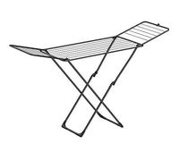 Étendoir à Linge, Séchoir Pliable, avec Barres, Support de Séchage sur Pieds, Utilisation Intérieure-Extérieure, Noir