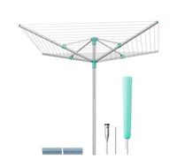 Etendoir - SONGMICS - Étendoir à Linge - Corde de 50 m, Argent et Vert