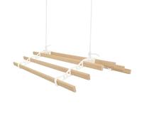 Séchoir à linge I Roulettes de plafond I 6 lattes 0,9 m Ivoire I Sèche-linge monté I Séchoir à linge victorien I Fonte, pin laqué I Accessoires de cuisine I Kit de fixation gratuit