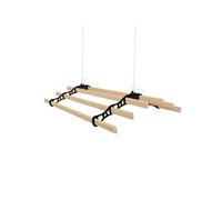 Étendoir à linge de plafond à 6 lattes de 0,9 m noir pour séchoir à linge traditionnel victorien en fonte vernie pin kit de fixation inclus