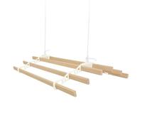 Étendoir à linge de plafond à 6 lattes de 1,2 m Ivoire Traditionnel monté Séchoir à linge victorien Étendoir à linge extensible en fonte pin verni Kit de fixation inclus