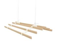 Étendoir à Linge Victorien Traditionnel en Fonte Vernie - 6 Lattes de 1,5 m Pin Utilitaire de Cuisine - Séchoir Extensible Ivoire Monté avec Kit de Fixation Inclus