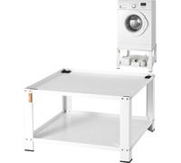 VEVOR Piédestal à linge avec étagère de rangement, 28"L x 28" lx 16" H, plate-forme de support pour laveuse et sécheuse, ajustement universel, capacité de 660 lb, base multifonctionnelle en acier robu