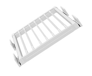 Étendoir à pantalons coulissant pour penderie, extensible, à placer au-dessus du lave-linge, profondeur 56 cm, compatible avec les penderies de 91 à 96 cm de largeur, 7 à 20 barres, organisa