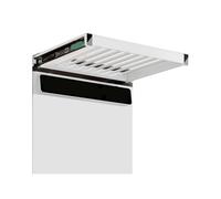 Étendoir à pantalons extensible en alliage d'aluminium - Tiroir à pantalons coulissant dissimulé pour sécher le linge au-dessus du lave-linge, dimensions réglables 56,5 x 66,5 à 71,4 cm, sol