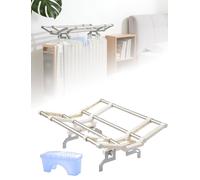 Étendoir à vêtements avec chauffage à l'huile, pliable sur radiateur rempli d'huile, clips de largeur réglables, comprend un humidificateur autonome(Silver,35cm/14in)