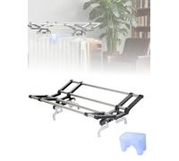 Étendoir à vêtements pliant for chauffage à l'huile, étendoir à radiateur rempli d'huile, largeur de clip réglable, avec humidificateur autonome(Black,50cm/20in)