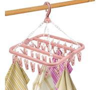 Etendoir Chaussette, Chaussette Sechoir Chaussette À Suspendre Pliable, Séchage Vêtements avec 32 Pinces À Linge, Étendoir À Chaussettes, Etendoir Linge Interieur Extérieur Suspendre, Rotatif Pliant