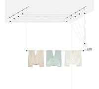 Étendoir De Plafond Ceiline Manuel 200x50cm. Capacité De Charge 20 kg. Conçu Pour Durer Des Décennies. Monte Et Descend Avec Des Poulies Et Des Barres Larges En Acier. Séchoir à Linge pour Vêtements