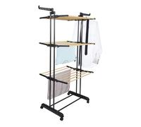 ETENDOIR EFFET BOIS 3 ETAGES 73X64X173CM