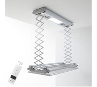 Étendoir électrique de plafond en aluminium avec télécommande - gris - 122x57x30 cm Air 120