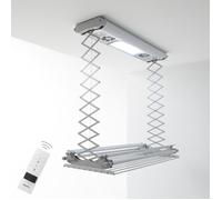 Étendoir électrique de plafond en aluminium avec télécommande - gris - 160x57x30 cm Air 150
