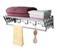 Étendoir Mural Extensible pour Linge - Étendoir à Linge - Porte-Serviettes Pliable et Extensible - Barre Porte-Serviettes Tendance (100 cm)