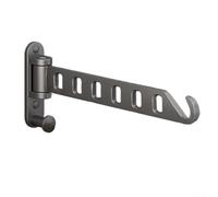 Étendoir mural pliable pour économiser de l'espace, pas de perçage nécessaire, la construction en alliage d'aluminium prend en charge le séchage des vêtements en intérieur et en extérieur (gris 6