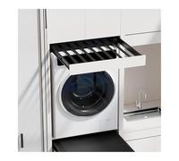 Étendoir mural réglable pour machine à laver - Cintre rétractable et silencieux - 45 - 120 cm - Solution de linge gain de place (couleur 3, 56 x 45 cm, 60 cm)