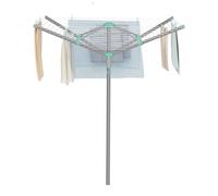 Étendoir Parapluie Pliable, avec Housse et Pinces, Jardin, Corde de Linge 50 m, Aargent