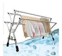 Étendoir pliable d'extérieur pour économiser de l'espace - Cintre à linge pour balcon - Étendoir à linge pour draps en acier inoxydable (160 cm)