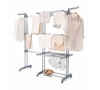 Étendoir pliant vertical extensible avec roues Dolver XL InnovaGoods 30 Barres FIL A LINGE - TANCARVILLE - ETENDOIR - SAC DE