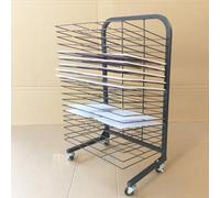 Étendoir pour œuvres d'art - Étagère de rangement en métal et acier A3 avec 20 étagères pour salles de classe, studio d'art, usage domestique, 45 x 30 x 75 cm