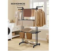 Étendoir -SONGMICS - Étendoir à Linge - 63,5 x 128 x 173 cm, Noir d'Encre