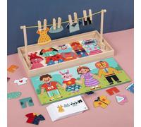 Étendoir vêtements habiller Puzzle pensée logique correspondant tri jeu éducatif enfants Montessori jouets en bois filles--A