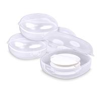 Etenpo Lot de 4 supports ronds de voyage en coton pour élastiques à cheveux, adaptés pour le démaquillage des boules de coton, organisateur pour la collecte de petits articles, bijoux (8,9 x 4,3 cm