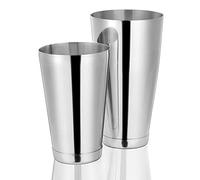 Etens Ensemble de shaker à cocktail en acier inoxydable, style bar professionnel boston, 2 pièces shaker à martini, mélangeur de boisson pour barman - Outils de bar argentés en métal lesté