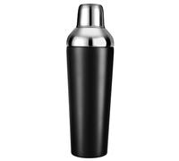 Etens Shaker à cocktail isotherme noir - Shaker à martini à double paroi sous vide en acier inoxydable avec passoire intégrée et couvercle doseur - Shaker lesté anti-fuite pour bar à domicile, coffret