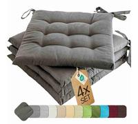 etérea Coussin de Chaise de Jardin 40x40 chaises Exterieur Galette de Chaise Coussins intérieur 4 Pièces de Coussins 40 x 40 cm Anthracite