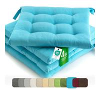 etérea Coussin de Chaise de Jardin 40x40 chaises Exterieur Galette de Chaise Coussins intérieur 4 Pièces de Coussins 40 x 40 cm Turquoise