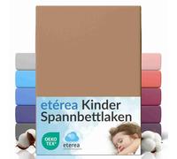 etérea Jersey Drap Housse 80x160-80x180 cm Stuc Epaisseur 15-20 cm - 100% Coton - Oekotex Drap-Housse Matelas Lit Housse de Couette - draps-de-lit 80x160cm - 80x180cm Brun