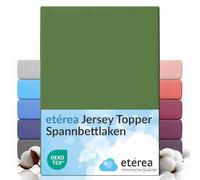 etérea Jersey Topper Drap Housse 200x200-200x220cm Cactus Epaisseur 5-10 cm - 100% Coton - Oekotex Drap-Housse Matelas Lit Housse de Couette - draps-de-lit 200x200cm - 200x220cm Vert