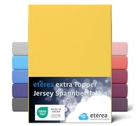 etérea Premium Topper Drap Housse 140x200-160x220 cm Jaune Epaisseur 5-10 cm - 100% Coton - Oekotex Drap-Housse Matelas Lit Housse de Couette - draps-de-lit 140x200cm - 160x220cm Yellow