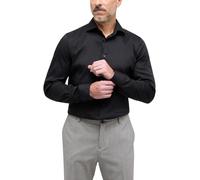 Eterna Chemise à Manches Longues Slim fit Performance Stretch Noir uni, 38 Homme